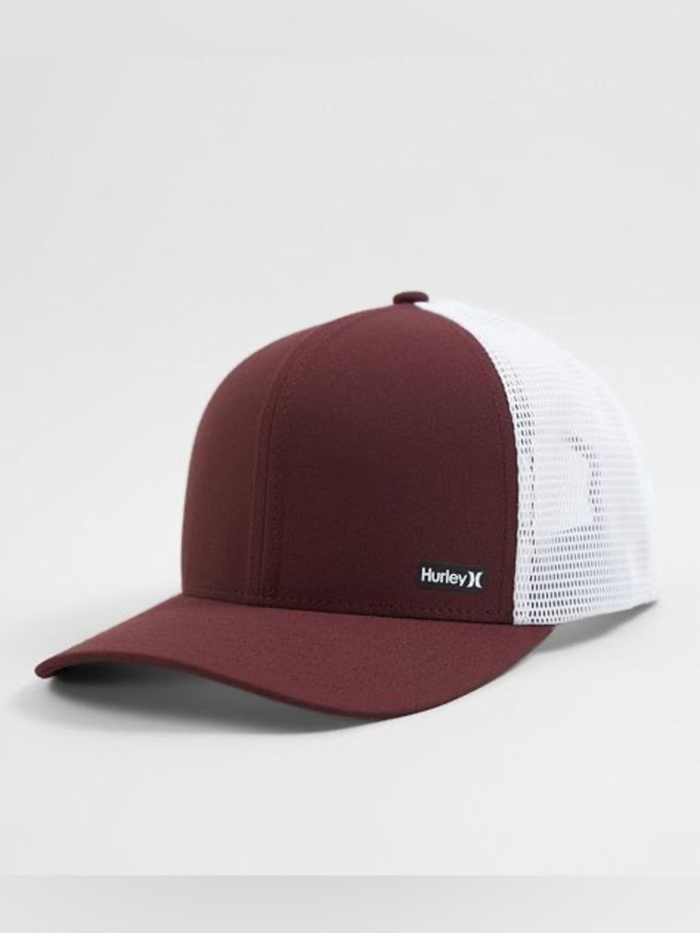 Hurley Maroon and White Mesh Trucker Cap